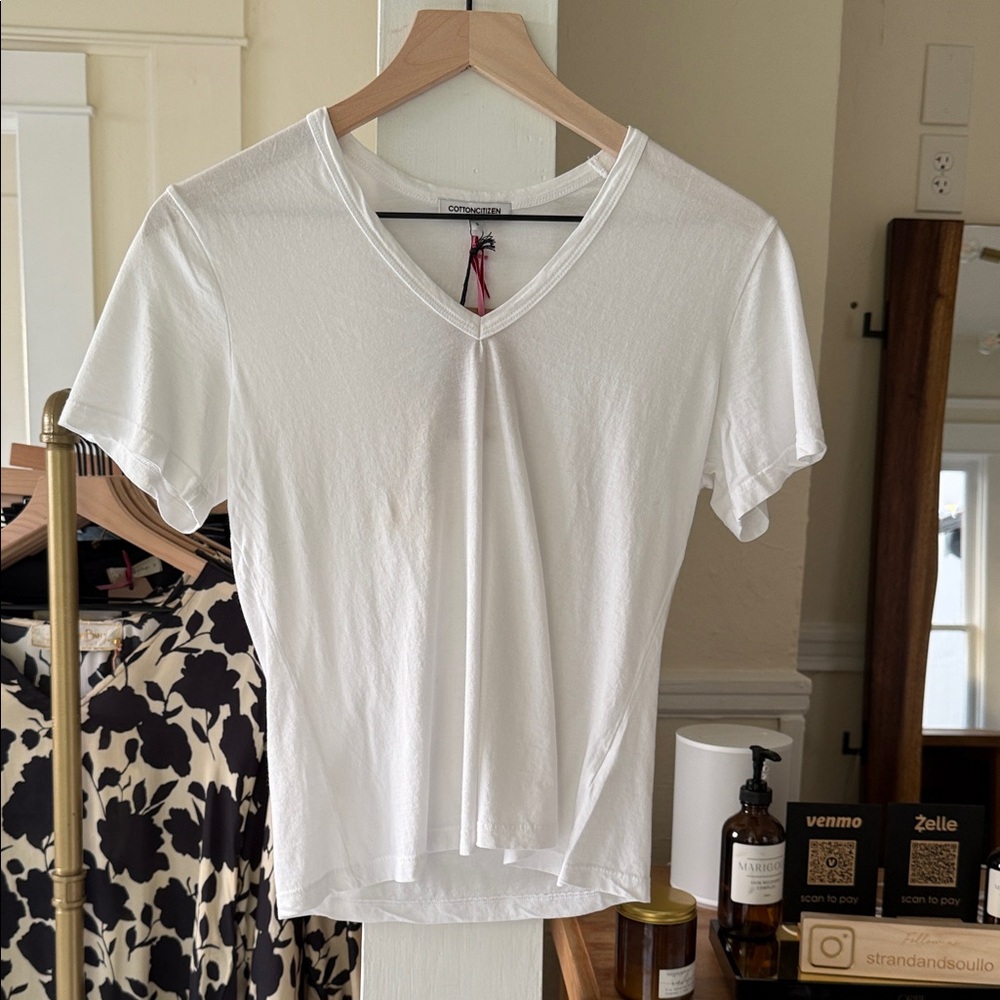 Cotton Citizen White V-Neck Women's Top